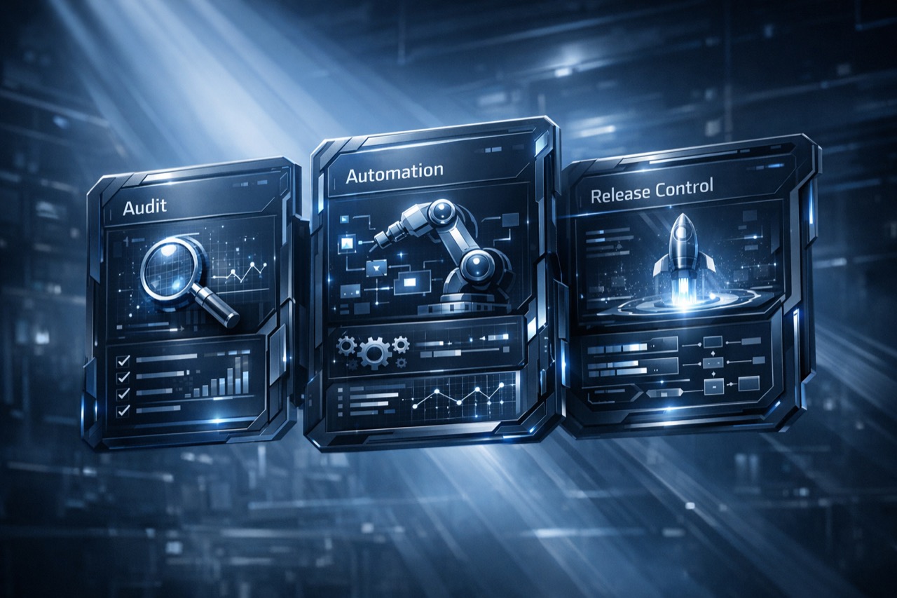 Иллюстрация QA-аудита с багами, приоритетами и графиком исправлений